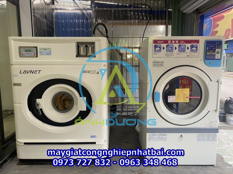 Lắp đặt máy giặt công nghiệp cũ tại Lương Sơn Hoà Bình